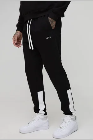 Boohoo Tall Slim Fit Man Print Colour Block Joggers - - S