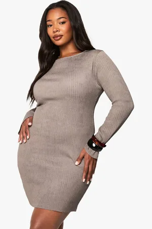 Boohoo Womens Plus Ripple Texture Bodycon Dress - - 26