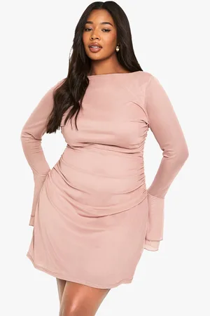 Boohoo Womens PLUS FLARED SLEEVE MINI SHIFT DRESS - - 20