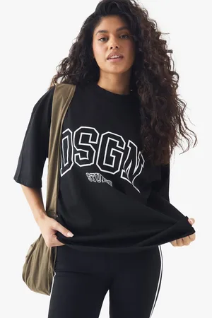 Boohoo Womens DSGN Studio Sports Club Heavyweight Oversized T-Shirt - - M