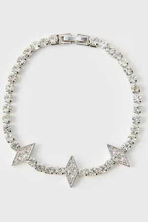 Boohoo Iced Spike Bracelet - - One Size