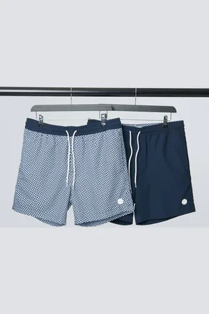 Threadbare 2 Pack Geometric Print Swim Shorts - - XXL