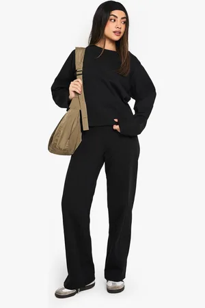 Boohoo Womens Straight Leg Seam Detail Interlock Jogger - - M