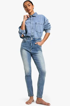 Boohoo Womens The Petite High Waist Skinny Jean - - 10/28L
