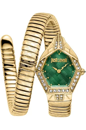 Roberto Cavalli JC1L303M0035 Ornato Snake Analog Watch for Women - - One Size