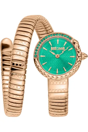 Roberto Cavalli JC1L301M0055 Cerchio Snake Analog Watch for Women - - One Size
