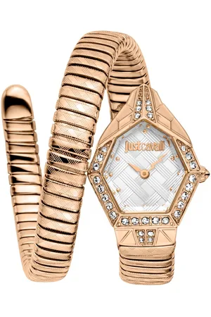 Roberto Cavalli JC1L303M0045 Ornato Snake Analog Watch for Women - - One Size