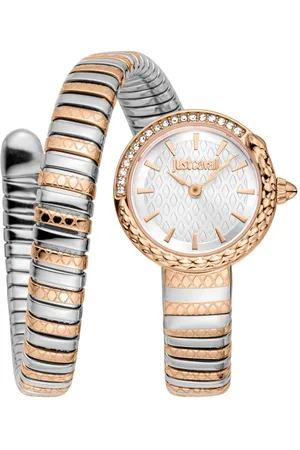 Roberto Cavalli JC1L301M0075 Cerchio Snake Analog Watch for Women - - One Size