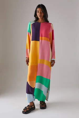 warehouse Womens Print Long Sleeve Column Midi Dress - - 8