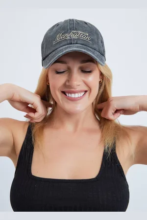 My Accessories Womens Manhattan Racquet Club Washed Baseball Cap - - One Size