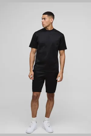 Boohoo Regular Fit Scuba T-Shirt & Short Set - - M