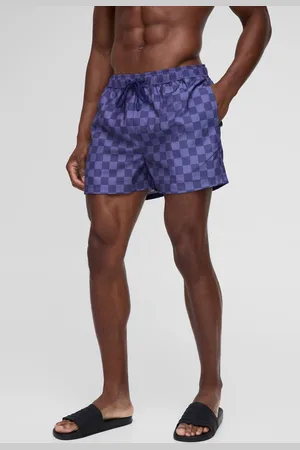 Boohoo Short Length Checkerboard Swim Short - - XS