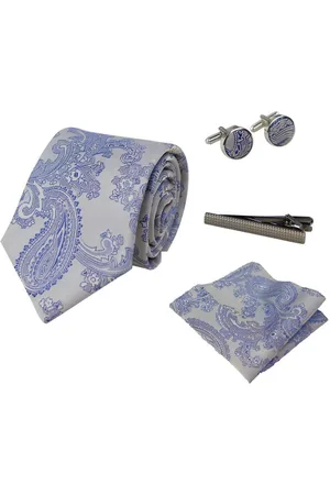 PAUL ANDREW Paisley Neck Tie Pocket Square Cuff Links - - One Size
