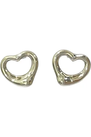 Tiffany & Co. Preloved Open Heart Stud Earrings Women - Silver - - One Size