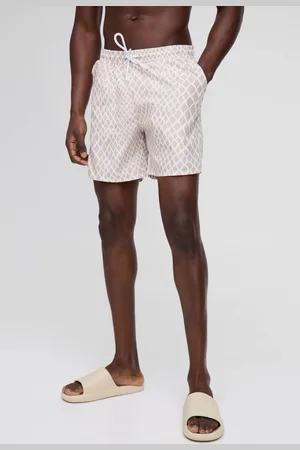 Boohoo Regular Abstract Animal Print Swim Short - - XS