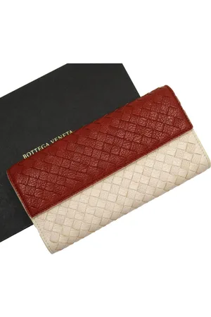 Bottega Veneta Preloved Intrecciato Leather Wallet TwoTone Unisex - - One Size