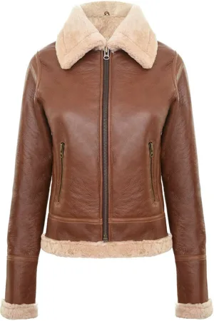 Infinity Womens B3 Sheepskin Flying Jacket-Kano - - 12
