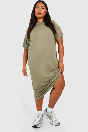 Boohoo Womens Plus T-Shirt Midi Dress - - 26