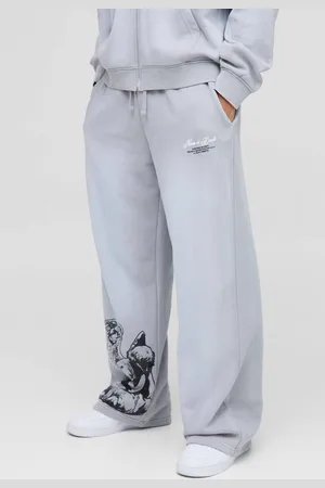 Boohoo Wide Leg Graphic Washed Joggers - - XS