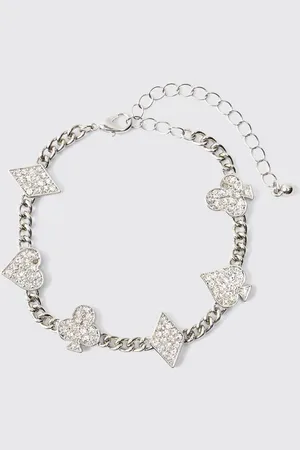 Boohoo Iced Charm Bracelet - - One Size