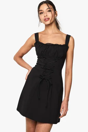 Boohoo Womens Bengaline Milkmaid Mini Dress - - 8