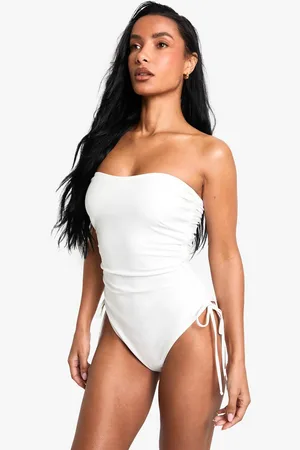 Boohoo Womens Swimwear Essentials Ruched Tummy Control Swimsuit - - 10