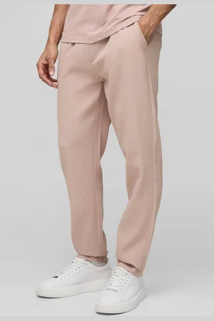 Boohoo Slim Fit Elasticated Waist Pleated Trousers - - M