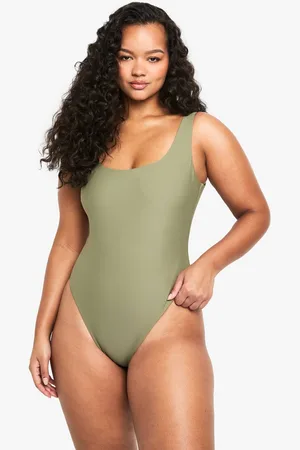 Boohoo Womens Plus Swimwear Essentials Square Neck Swimsuit - - 20