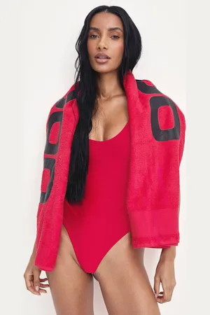 Boohoo Womens Swimwear Essentials Scoop Swimsuit - - 14