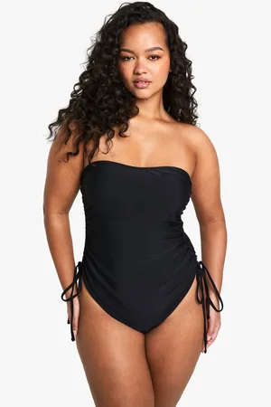 Boohoo Womens Plus Swimwear Essentials Ruched Tummy Control Swimsuit - - 24