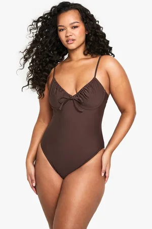Boohoo Womens Plus Swimwear Essentials Underwired Swimsuit - - 22