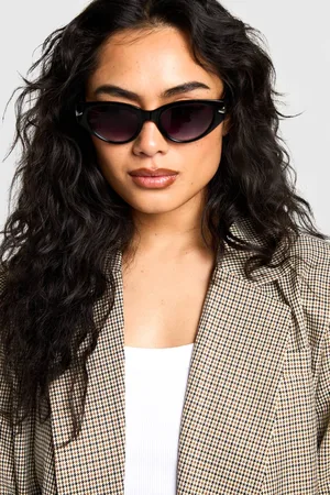 Boohoo Womens Silver Detail Cat Eye Sunglasses - - One Size