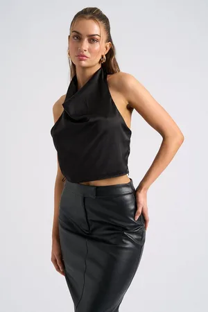Urban Bliss Womens Halter Cowl Neck Top - - 8