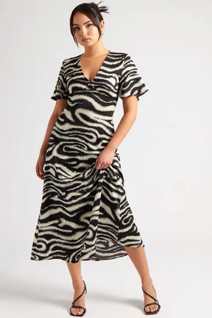 Urban Bliss Womens Zebra Empire Midi Dress - - 16