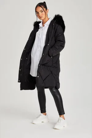 Urban Bliss Womens Oslo Faux Fur Padded Jacket - - 14