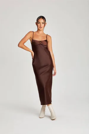 Urban Bliss Womens Satin Underbust Midi Dress - - 12