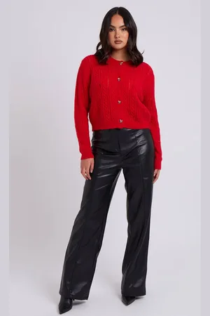 Urban Bliss Womens Wide Leg PU Trouser - - 16