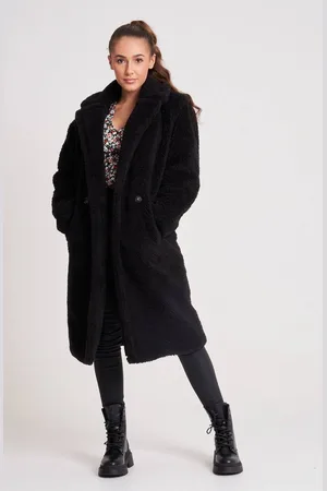 Urban Bliss Womens Chelsea Longline Teddy Borg Jacket - - XS