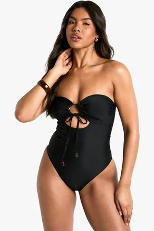 Boohoo Womens Resin Trim Swimsuit - - 8