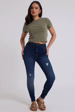 Urban Bliss Womens High Waist Distressed Skinny Jean - - 12