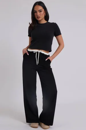 Urban Bliss Womens Grey Double Waistband Elasticated Trouser - - 12