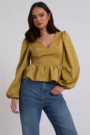 Urban Bliss Womens Puff Sleeve Peplum Top - - 12