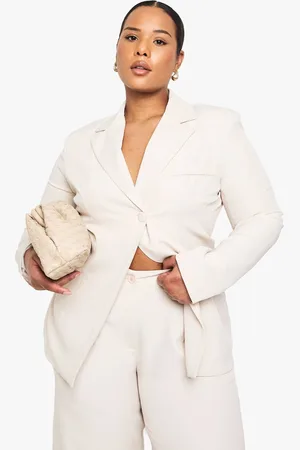 Boohoo Womens Plus Woven Tailored Wrap Blazer - - 20