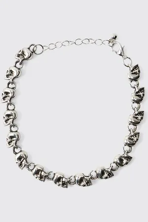 Boohoo Skull Silver Bracelet - - One Size