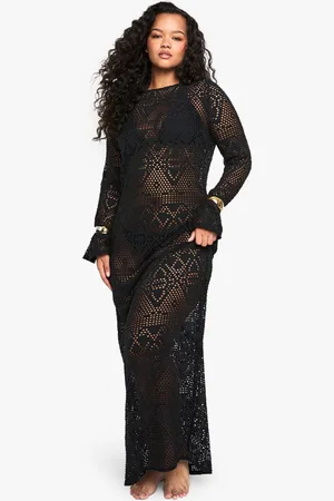Boohoo Womens Plus Flared Sleeve Maxi Beach Dress - - 18