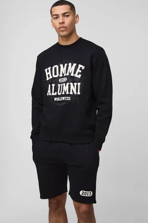 Boohoo Slim Fit Homme Sweatshirt Short Tracksuit - - M