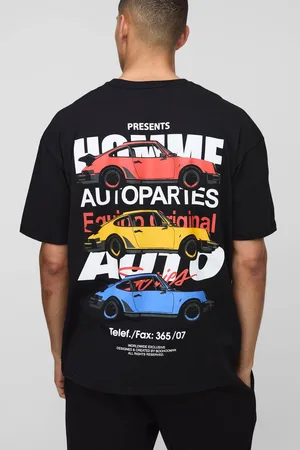 Boohoo Oversized Auto Repair Moto Sport T-Shirt - - M