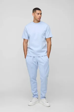 Boohoo Regular Fit Scuba T-Shirt & Slim Tapered Jogger Tracksuit - - M