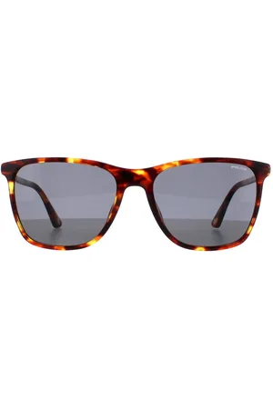 Police Rectangle Medium Shiny Havana Grey Green SPLD45 Origins 46 Sunglasses - - One Size