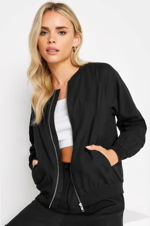 PixieGirl Womens Petite Linen Bomber Jacket - - 6